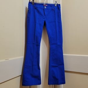 Bongo Ultra Low Rise  Blue Flared Jeans for Women Size 7